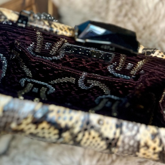 Kotur Box Espey Elaphe Minaudiere Clutch embossed snakeskin - Picture 12 of 17